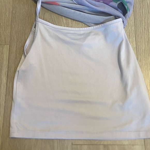 H&M periwinkle layered sheer mesh long sleeve girls size 10/12 - Picture 4 of 4